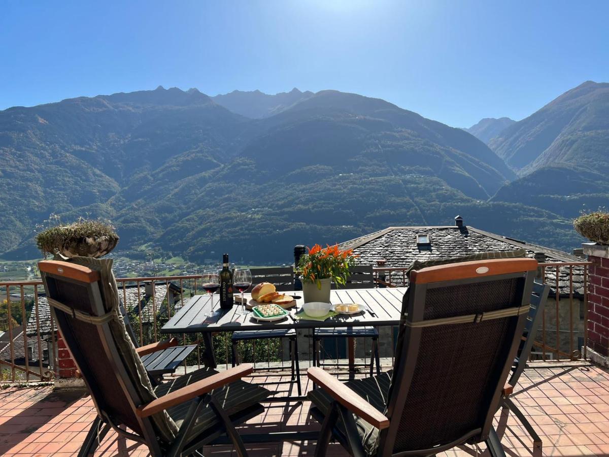 Panoramic Apartment Italian Alps Valtellina Near Sondrio, Tirano Poggiridenti Esterno foto