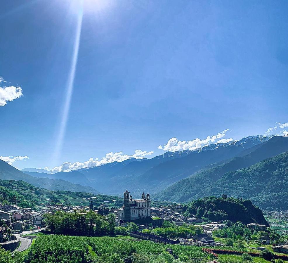Panoramic Apartment Italian Alps Valtellina Near Sondrio, Tirano Poggiridenti Esterno foto