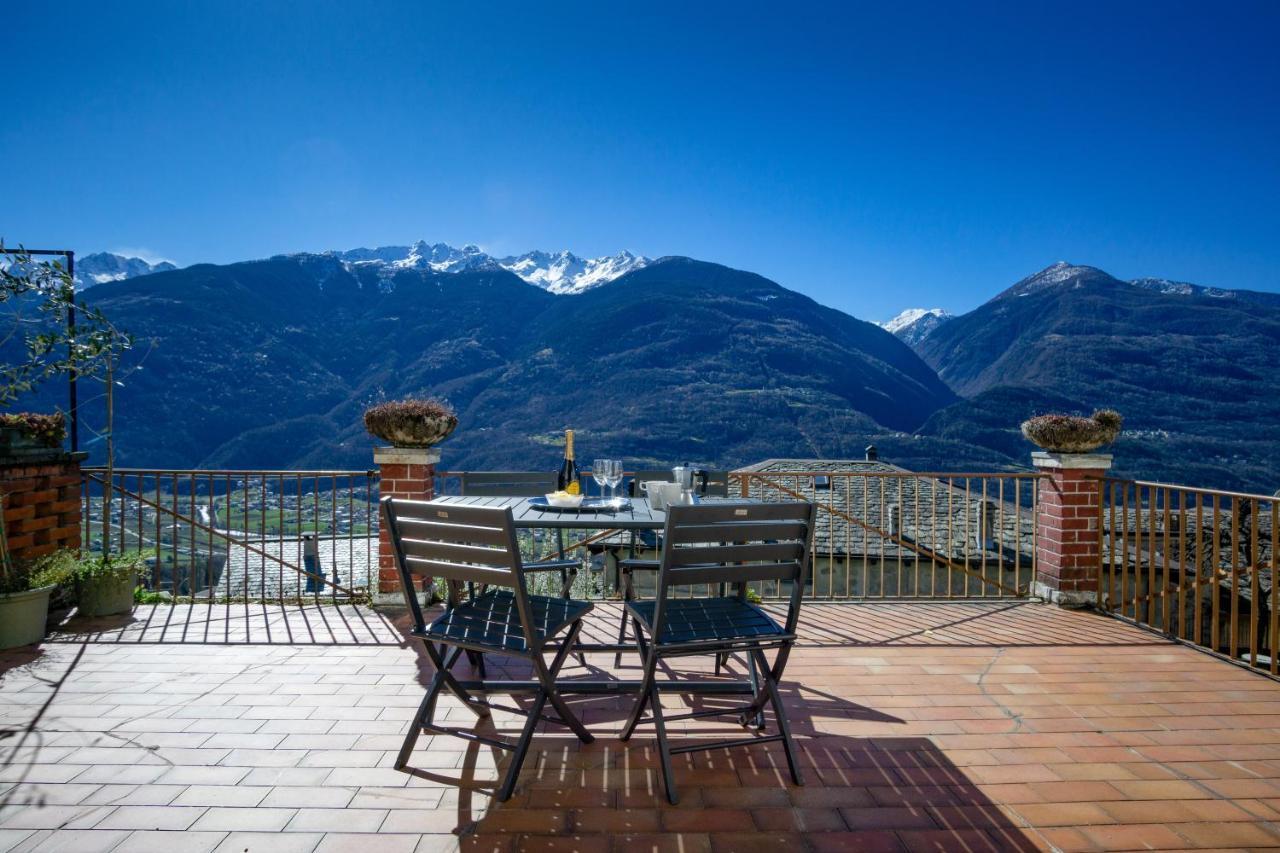 Panoramic Apartment Italian Alps Valtellina Near Sondrio, Tirano Poggiridenti Esterno foto