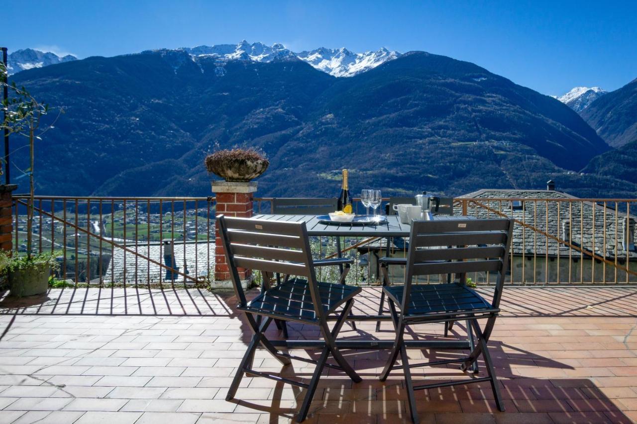 Panoramic Apartment Italian Alps Valtellina Near Sondrio, Tirano Poggiridenti Esterno foto